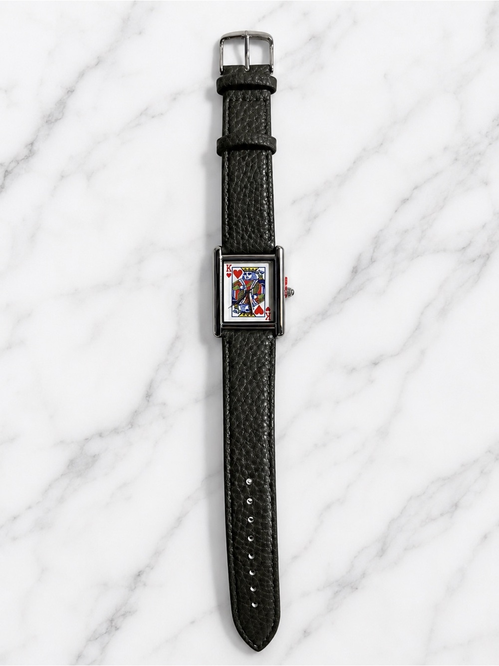 Men’s Watch with Olive Green Leather Strap
